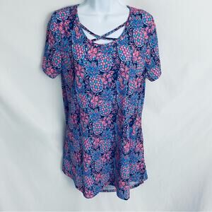NWOT Simply Southern Floral Pineapple Tunic Size Medium